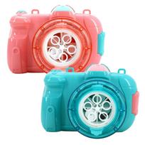Electric Bubble Camera Toy for Kids, Includes Bubble Solution and Strap, Lights Up, Lots of Bubbles (Set of 2)