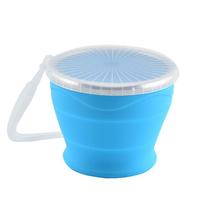 Portable Silicone Folding Water Cup Outdoor Heat Resistant Telescopic Collapsible Foldable Mug With Lid For Travel Camping_