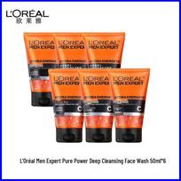 L'Oréal Men Expert Deep Purifying Cleanser 6-Pack