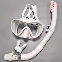 Unisex Full Dry Silicone Diving Mask & Snorkel Set with Mirror Surface One Size