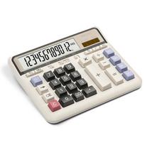 Deli 12-Digit Dual Power Horizontal Desktop Calculator
