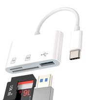 USB-C Adapter, SD Card Reader, TF Card, Micro USB 3.0, OTG Port, Docking Station (3-in-1), Thunderbolt 4 Type-C Dongle Cable, Compatible with