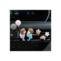 Cute Car Air Freshener Cartoon Decorative Hanging Car Perfume Diffuser Creative Couple Ornament Plastic Material Style B