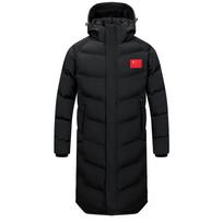 Men's Long Fleece-Lined Cotton Winter Training Coat for Students XS