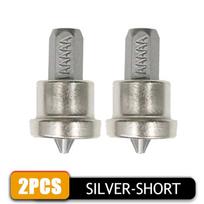 1-3pcs Hex Screwdriver Bit Magnetic Screwdriver Holder Ring Woodworking Positioning Bit Batch Head For Electric Screwdriver Kit 2pcs Silver-Short