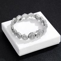 European & American Hip Hop 3D Geometric Rock Candy Chain Necklace for Street Dancers