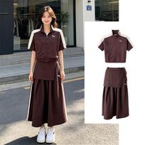 PUMA Women's Short Sleeve Top and Skirt Set M