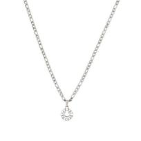 Women's Light Luxury Zircon Smile Face Pendant Necklace, Titanium Clavicle Chain - Perfect Valentine's Day Gift