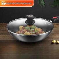 KOBACH 32cm Non-Coated Cast Iron Wok