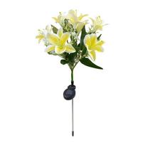 Waterproof LED Outdoor Flower Decor 7 Heads Simulation Flower Lamp Ground Spike  Pathway Lighting