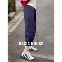 Basic House Women's Navy Cropped Harem Sport Pants L