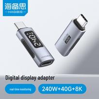 Type-C Digital Display Power Meter Adapter