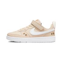 Nike Court Borough Low Recraft SE PS Embroidered Floral Kids Sneakers Tan Sanddrift Twine FZ3135-100 29.5