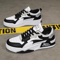 Men's Shoes Summer Breathable Black and White Panda Board Shoes Men's Casual Sports Thick Sole Anti-slip Mesh Surface Tide Shoes 39