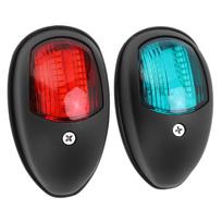 2 vnt. IP66 Jūrinis buriavimo signalinis žibintas DC 12V 3W LED navigacinis žibintas Raudonas Žalias šviesos jachtai