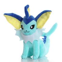 23cm Vaporeon pliušiniai žaislai Animacinis Japonijos Anime Elfas Pliušinė lėlė Minkšta kimšta Mielas Vaporeon lėlė Gimtadienio dovana vaikams mergaitėms 23cm mėlyna