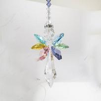 1PCS Rainbow Angel Suncatcher Crystal Guardian Angel Chakra Sun Catchers Car Charm for Rear View Mirror Home Decor 38mm prism