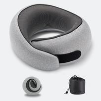 U-Shaped Memory Foam Neck Pillow: Comfortable, Portable Support for Travel black