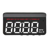 Automobilio LED HUD OBD priekinio stiklo rodymo prietaisas Įtampos Kuro sąnaudų rodymas Greičio viršijimo įspėjimo signalizacija