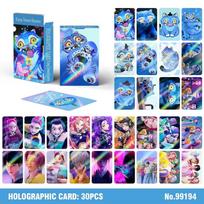 New Kpop Demon Hunters 30 Laser Cards K-POP Witch Hunt Cartoon Series Accessories LOMO Small Cards