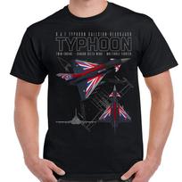 UK Jack Flag Eurofighter Typhoon Fighter Schematic T-Shirt 100% Cotton O-Neck Summer Short Sleeve Casual Mens T-shirt Size S-3XL S