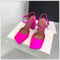Fashion Minimalist Square Head Rhinestone Mary Jane Sandals 2024 Summer New Girls Candy Banquet Party Fashion High Heels Shoes size 43 34