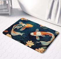 Luxury Carp 3D Optical Illusion Doormat Flat Non-slip and Easy To Clean Perfect for For Placing in Front of The Bathroom Door 30x50cm