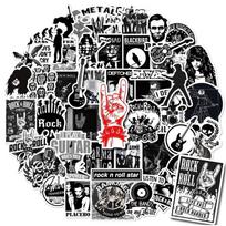10/25/50pcs Metal Rock Music Singer Stickers Graffiti for Guitar DIY Travel Luggage Motorcycle Skateboard Bicycle Car Waterproof
