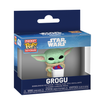 FUNKO  POP! Raktų pakabutis: Mandalorian & Grogu - Grogu with Snack