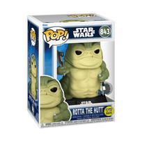 FUNKO  POP! Vinilinė figūrėlė: Star Wars: Mandalorian & Grogu - Rotta the Hutt (Glow)