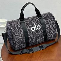 Gym bag, handbag, training yoga bag, women's large-capacity leopard print short-trip business travel bag
