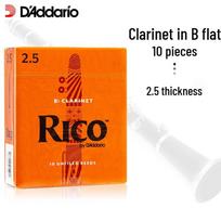 USA Rico Clarinet Reeds B-flat Yellow Box, Strengths 2.0/2.5/3.0