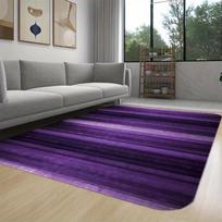 Purple Striped Area Rug Non-Slip Living Room Carpet Fashionable Minimalist Home Decor Bedroom Floormat 40x60cm