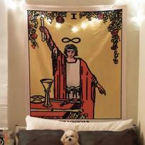 Tapestry Tarot Card Magician Rider 75x100 juoda