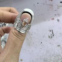 Open Nail Acorn Thimble Adjustable Finger Metal Shield Protector Pin Needles Sewing Quilting Craft DIY Sewing Tools