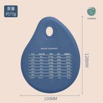 Silicone metering kneading pad household rolling panel large thickened food grade non-slip non-stick baking tool (as the picture,Silicone dough cutter - blue)