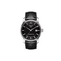 Tissot Classic Series Automatinis Mechaninis Laikrodis 30m Atsparus Vandeniui 40mm Juodas Ciferblatas Titano Korpusas Odinė Apyrankė T087.407.46.057.00 Black Dial black