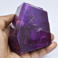 CERTIFIED 186 Ct Natural Uncut Huge Size Purple Sapphire Rough Loose Gemstone 89.9 mm approx violetinė