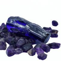 CERTIFIED Raw 407 Ct Uncut Natural Purple Tanzanite Rough Loose Gemstone 61.8 mm approx
