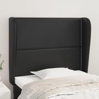 Vidaxl Zagłówek Uszak, Czarny, 103X23X118/128 Cm, Sztuczna Skóra
