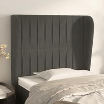 Vidaxl Zagłówek Uszak, Ciemnoszary, 103X23X118/128 Cm, Aksamit