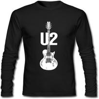 unisex's Rock Band U2 Long Sleeve T-Shirt Black L S
