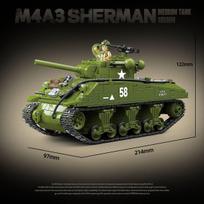 High-Quality 100277 High-Quality Sherman High-Quality M4A3 High-Quality Medium Armored combat vehicle High-Quality Armored Transport vehicle no box