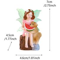 Fairy Girl Statue Resin Micro Fairy Garden Accessories for Home Lawn Patio Outdoor Decorative Ideas
