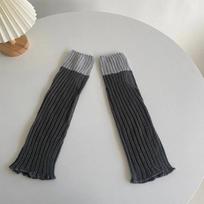 Cute Girl Slim Calf Stockings Women Knitting Wool Leg Warmer Autumn Winter Lolita Contrast Color Thermal Long Socks Foot Cover One Size