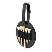 Leather Double-Sided Golf Tees Storage Bag Portable Multiple Holsters for Green Fork & Waist-Hanging Tee Holder Course Organizer