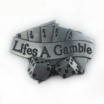 Poker Flush Alloy Dice Belt Buckle - Casual Fashion Entertainment Accessory