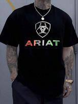 Unisex's T-Shirts--Abstract Shield Emblem With Geometric Lines Symbolizing Modern Strength XXXL