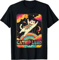 Cat Playing Guitar - Funny Rock Music Guitar Cat T-Shirt For Unisex S