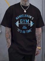 Mandelbaum's Gym T-Shirt, Casual Crew Neck Short Sleeved Summer Top, Unisex T-Shirt XL